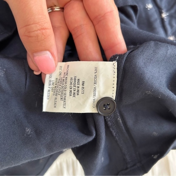 NWT O'NEILL Gabriella Open Back Flutter Sleeve Romper Navy Size Small - Picture 10 of 10